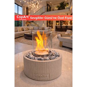 Alba Biyoetanol Masaüstü Şömine - 1 Lt Yakıt Ve Dekoratif Taş Hediyeli