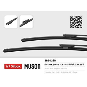 Si̇lecek Süpürgesi̇ 750/650mm Muz Ti̇pi̇ Ford B-max 10/12