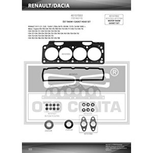 Üst Takim Contasi R11 Flash 1700cc Keçeli̇ Skc 1.40mm Subap Lasti̇kli̇