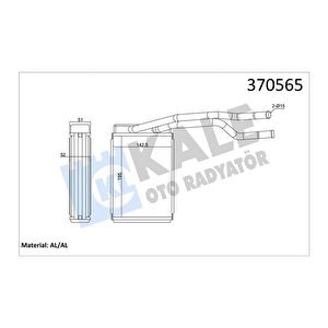 Kalori̇fer Ford Fiesta 02 14-ecosport 03 12 Brazing Al-al 195x142.5x52 Kalori̇fer Radyatörü