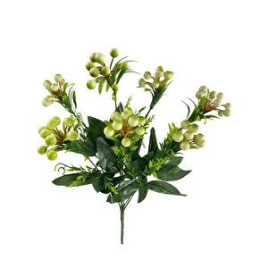 Yapay Çiçek Yeşil Kokina Demeti̇ 7 Dal 40*25cm