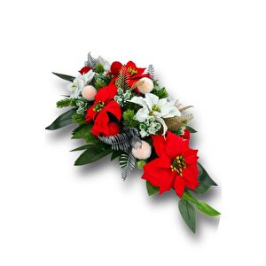 Yapay Çiçek Yemek Masası Çiçeği Atatürk Çiçekli Yılbaşı Masa Çiçeği 70*35