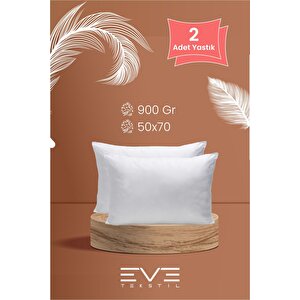 2 Adet Pollycotton Silikon Yastık 50 X 70 Cm 900 Gr
