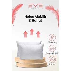 2 Adet Pollycotton Silikon Yastık 50 X 70 Cm 900 Gr
