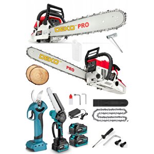 3'lü Benzinli Testere 10hpx Ağaç Odun Kesme Makinesi Motorlu Testere 990vf Şarjlı Makas Dal Budama