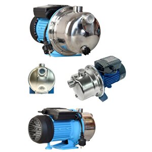 Tam Bakır Sargı Ve Metal Dişli Pervane Sistemli Paslanmaz Jet Motor 1hp Motor Gücü Çelik Gövde