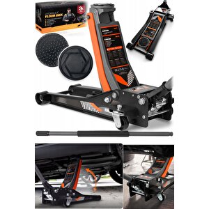 Ağır Hizmet İçin Mükemmel Seçim: 3 Ton Kapasiteli Alçak Şase Hidrolik Kriko Max 47cm X2 Çift Piston