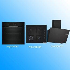 Siyah 3 Lü Ankastre Set(hbj559eb6t-pop6c6p30-dwk66pj60t)