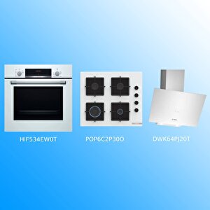 Beyaz 3 Lü Ankastre Set(hıf534ew0t-pop6c2p30-dwk64pj20t)