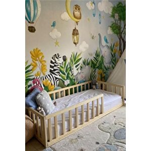 Zehra Montessori Bebek Ve Çocuk Karyolası Tüm Ölçülerde Ahşap Yatak 90x150 cm