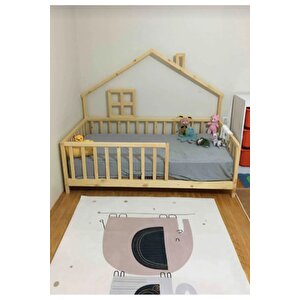 Montessori Yatak 70x130 Yatak Uyumlu Masal Model Ahşap Yatak Bebek Karyola Organik Karyola 70x130 cm