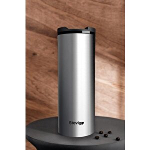 2 Go Paslanmaz Çelik Termos Bardak 400 Ml Travel Mug Inox St-200