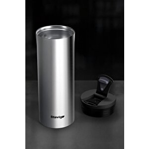 2 Go Paslanmaz Çelik Termos Bardak 400 Ml Travel Mug Inox St-200