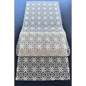 Çiçek Desen Krem Runner 40x140 Cm
