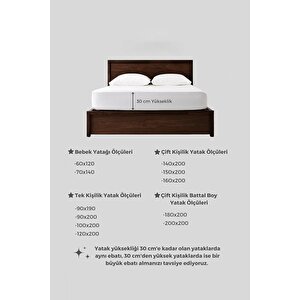 Beyaz Micro Fitted Sıvı Geçirmez Yatak Koruyucu Alez 70 X 140 Cm