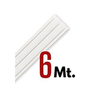 Tümray 3 Raylı Korniş Perde Rayı Kaliteli Sağlam Ambalaj 6 Metre