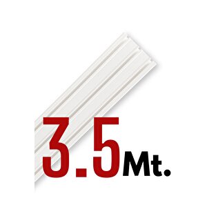 Tümray 3 Raylı Korniş Perde Rayı Kaliteli Sağlam Ambalaj 3,5 Metre