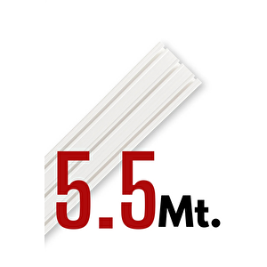 Tümray 3 Raylı Korniş Perde Rayı Kaliteli Sağlam Ambalaj 5,5 Metre