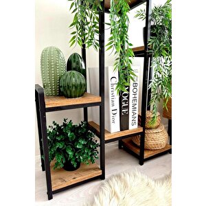 Dekoratif 6 Raflı Metal Çiçeklik Saksı Standı Saksılık Atlantik Çam Mrs-020 1-1-369