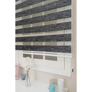 Antrasi̇t Bambu Zebra Stor Güneşli̇k Perde 120x250 cm