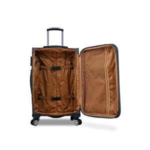 Fossil Ultra Light Kumaş Unisex Orta Boy Valiz Gri Fsl010