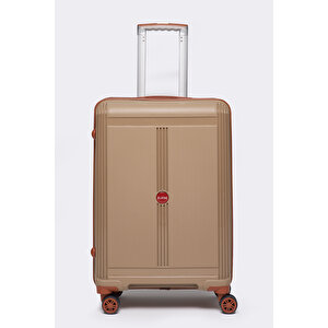 Premium Polipropilen Orta Boy Kırılmaz Valiz Vizon-camel V303