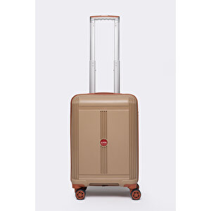 Premium Polipropilen Kabin Boy Kırılmaz Valiz Vizon-camel V303