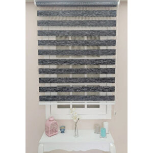 Antrasi̇t Bambu Zebra Stor Güneşli̇k Perde 80x200 cm