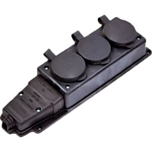Kaynak Ekipmanları 1 X 16 A Kauçuk Üçlü Grup Priz 220