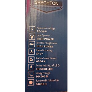 Marine Led Si̇s Ve Çalişma Lambasi Dc 10-30v 27w Dai̇resel 50mm