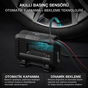 Noco Air20 12volt Akü Bağlantı Maşalı 100 Psi Ayarlanabilir Dijital Basınç Göstergeli Profesyonel Lastik Şişirme Pompası