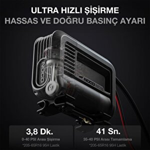 Noco Air10 12volt 60 Psi Ayarlanabilir Dijital Basınç Göstergeli Profesyonel Lastik Şişirme Pompası