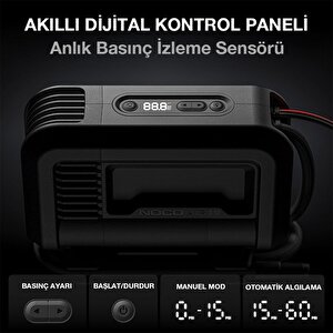 Noco Air10 12volt 60 Psi Ayarlanabilir Dijital Basınç Göstergeli Profesyonel Lastik Şişirme Pompası