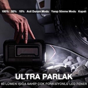 Noco Air10 12volt 60 Psi Ayarlanabilir Dijital Basınç Göstergeli Profesyonel Lastik Şişirme Pompası