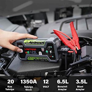 Lokithor J1350pro 12v 1350amp Lifepo4 Akıllı Akü Takviye + Powerbank + Led Lamba