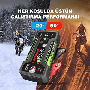 Lokithor J1350pro 12v 1350amp Lifepo4 Akıllı Akü Takviye + Powerbank + Led Lamba