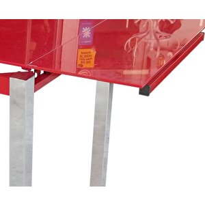 Masa 18146 Cam Lazer Yapıştırma Metal Nikelaj Ayk Temper Cam Yan Açıl El Yapım