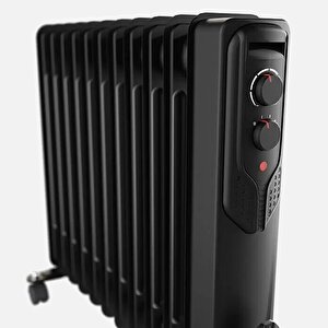 Voltomat Termostatli 2500 W 11 Di̇li̇m Yağli Radyatör Si̇yah