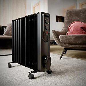 Voltomat Termostatli 2500 W 11 Di̇li̇m Yağli Radyatör Si̇yah