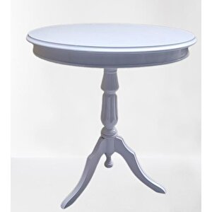 Fiskos Sehpa Eko 90502 Baba 3 Ayak 60cm Hareketli Mdf Tabla Parlak Beyaz El Yapım