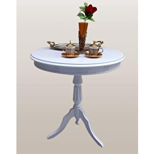 Fiskos Sehpa Eko 90502 Baba 3 Ayak 60cm Hareketli Mdf Tabla Parlak Beyaz El Yapım