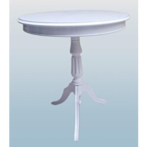 Fiskos Sehpa Eko 90502 Baba 3 Ayak 60cm Hareketli Mdf Tabla Parlak Beyaz El Yapım