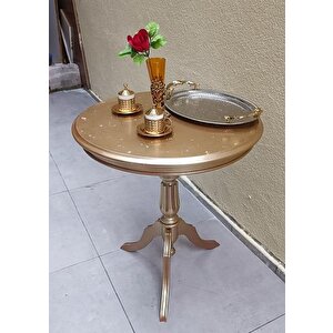 Fiskos Eko 90501 Baba 3 Kayın Ayak 60 Cm Hareketli Mdf Tabla Parlak Gold El Yapım