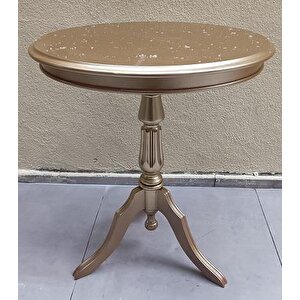 Fiskos Eko 90501 Baba 3 Kayın Ayak 60 Cm Hareketli Mdf Tabla Parlak Gold El Yapım