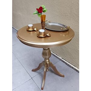 Fiskos Sehpa Eko 90503 Baba 4ayak 65 Cm Hareketli Mdf Tabla Parlak Gold El Yapım