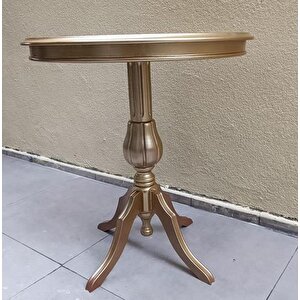 Fiskos Sehpa Eko 90503 Baba 4ayak 65 Cm Hareketli Mdf Tabla Parlak Gold El Yapım