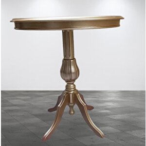 Fiskos Sehpa Eko 90503 Baba 4ayak 65 Cm Hareketli Mdf Tabla Parlak Gold El Yapım