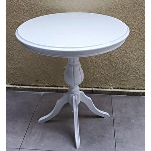 Fiskos Sehpa Eko 90504 Baba 4ayak 65 Cm Hareketli Mdf Tabla Parlak Beyaz El Yapım