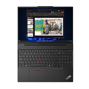 Thinkpad E16 G2 Ultra 7 155h 24gb 512gb Ssd 16" Wuxga Fdos Dizüstü Bilgisayar 21ma002utx 001