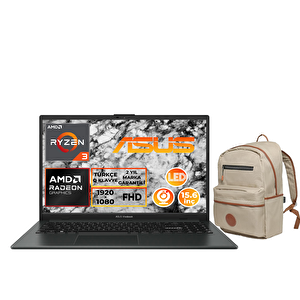 Vivobook Go 15 Ryzen 3 7320u 8gb 256gb Ssd 15.6" Fhd W11p Laptop + Çanta E1504fa-nj097 010